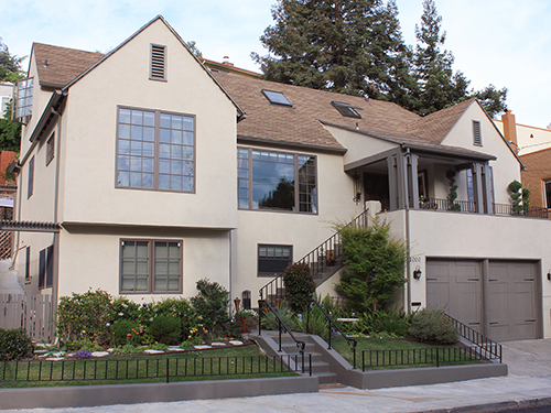 A 1935 Tudor Composite style home.  Martinez, CA.